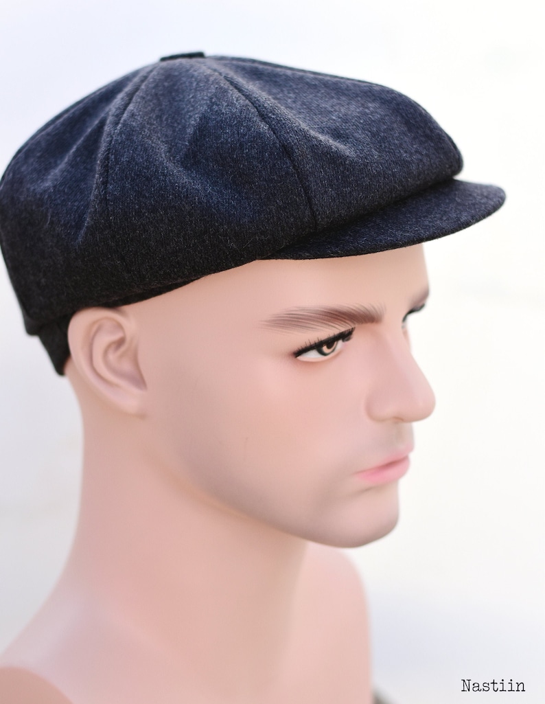 Unisex Newsboy Hat in Charcoal Grey Stylish Dark Gray News - Etsy