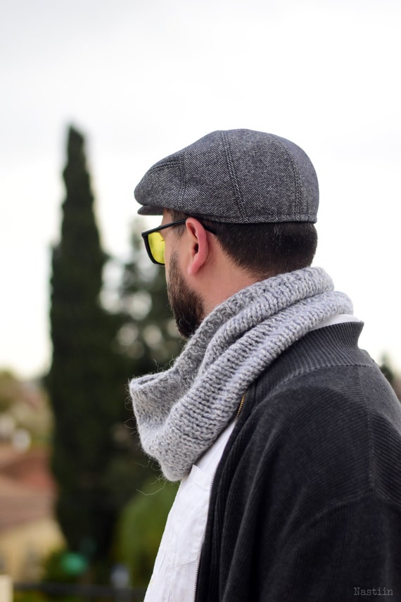 Gris ou bleu cabbie plat gatsby linge d/'été cap-mens femme style classique