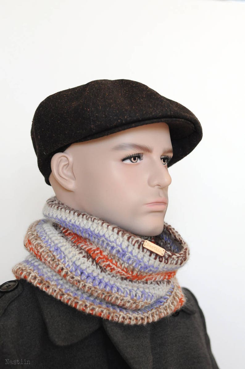 Brown tweed newsboy hat Mens newsboy hat Drivers cap Womens Etsy