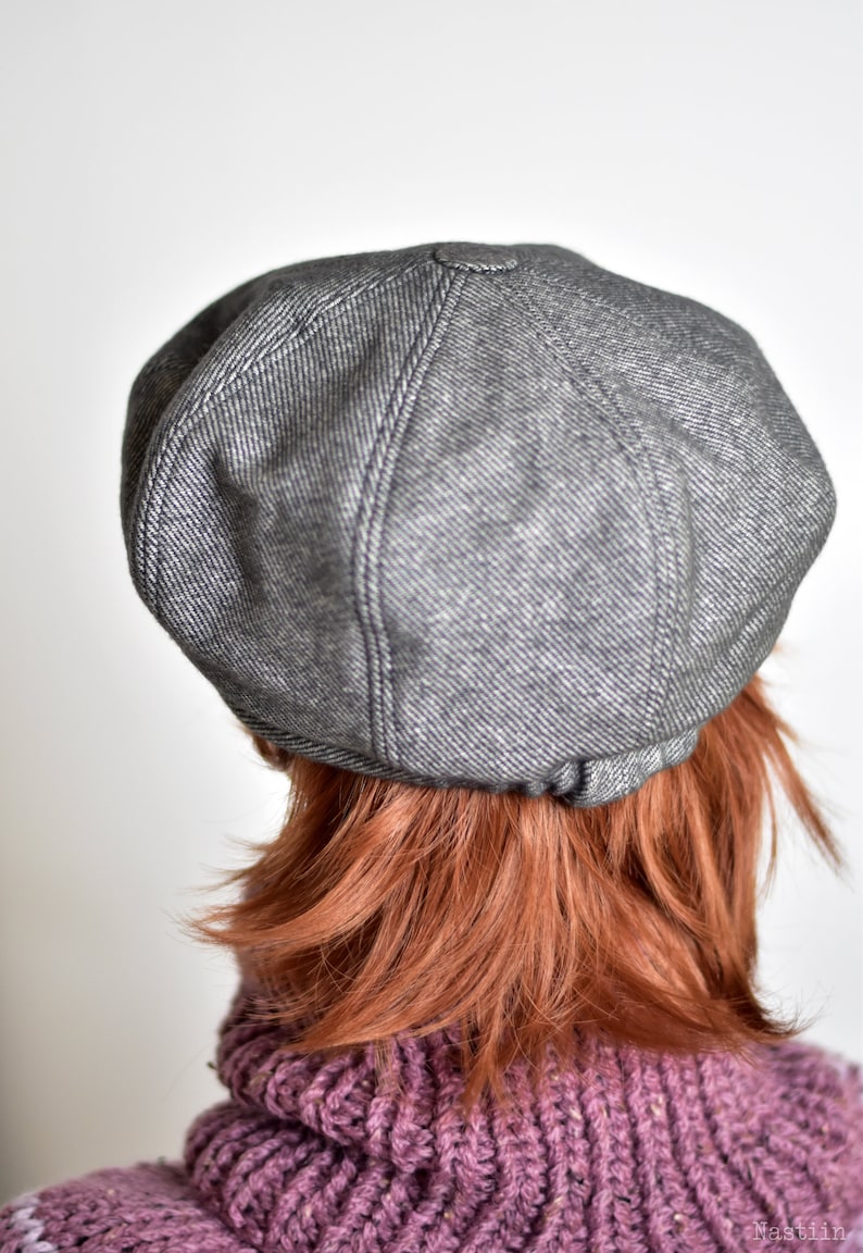 Womens Newsboy Hat Blueish Gray Newspaper Boy Cap Mens Newsboy Etsy