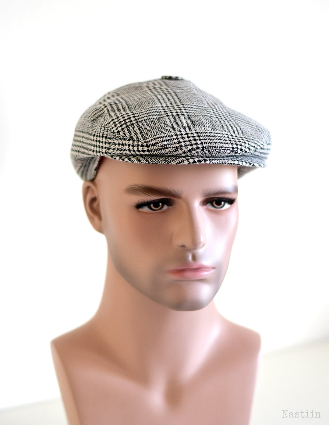 Tartan Flat Cap, Elegant Flat Hat for Men or Women, Unisex Newsboy Cap