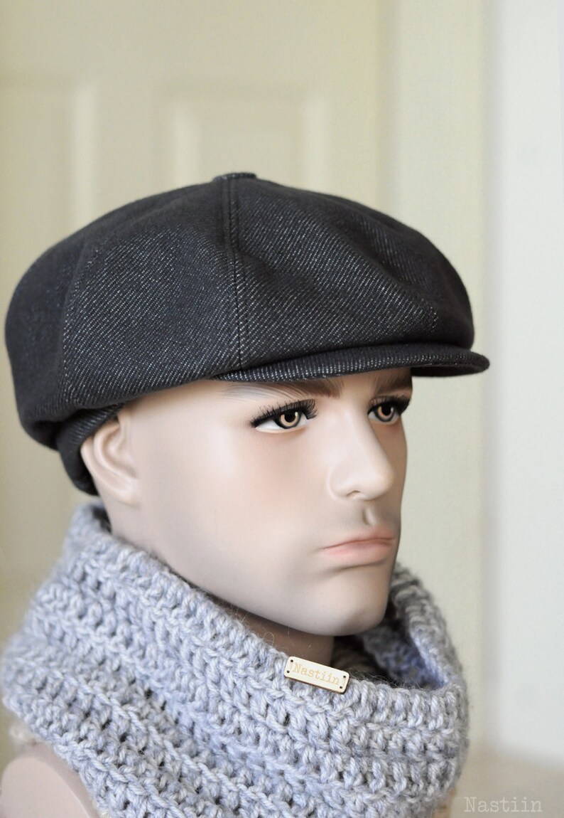 Charcoal Newsboy Hat Dark Gray Wool Hat Mens Newsboy Cap Women Etsy