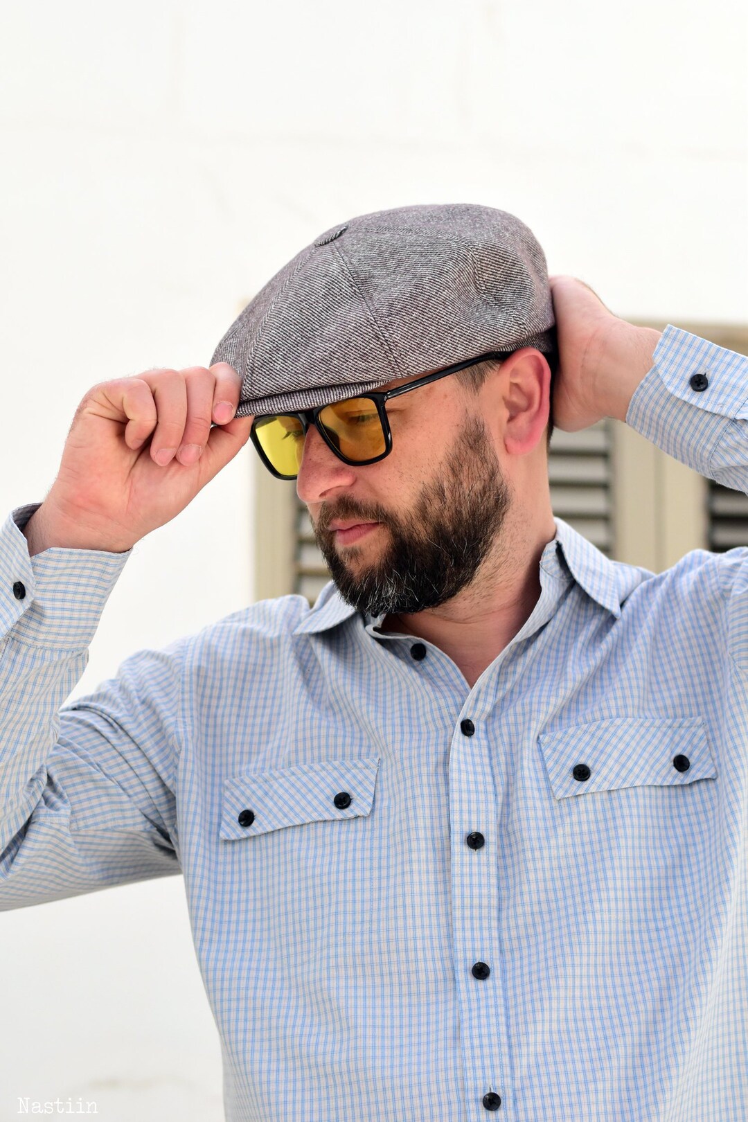 Beige Newsboy Cap Beige Wool Hat Men Newsboy Hat Peaky Etsy