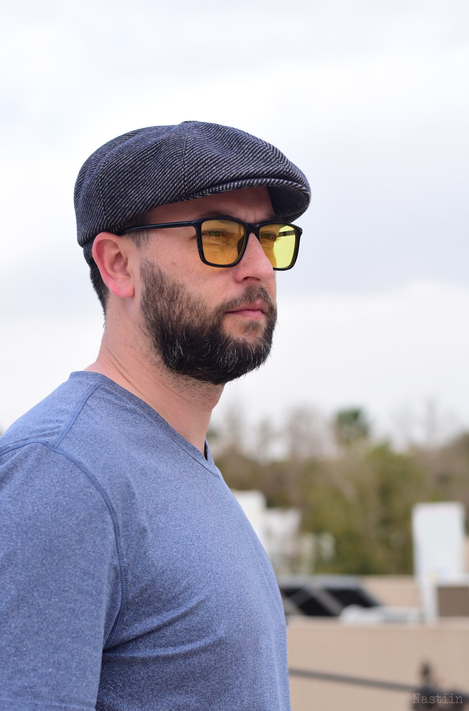 Navy Newsboy Hat Mens Newsboy Cap Peaky 
