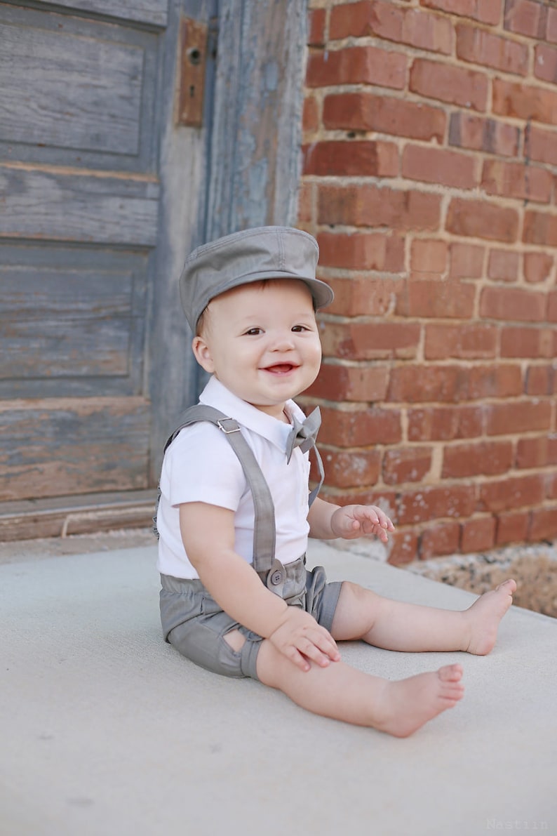 grey ring bearer outfit