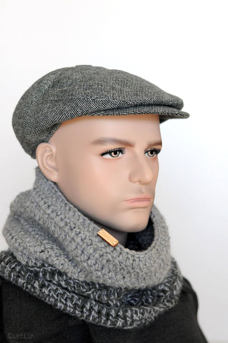 Grey Tweed Newsboy Cap Womens Newsboy Hat Mens Wool Hat Driver Etsy