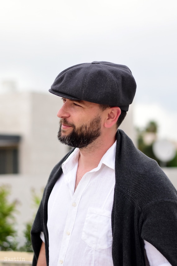 Charcoal Newsboy Hat Mens Newsboy Cap Peaky Blinders Hat Etsy Charcoal Newsboy Hat Mens Newsboy Cap Peaky Blinders Hat Etsy