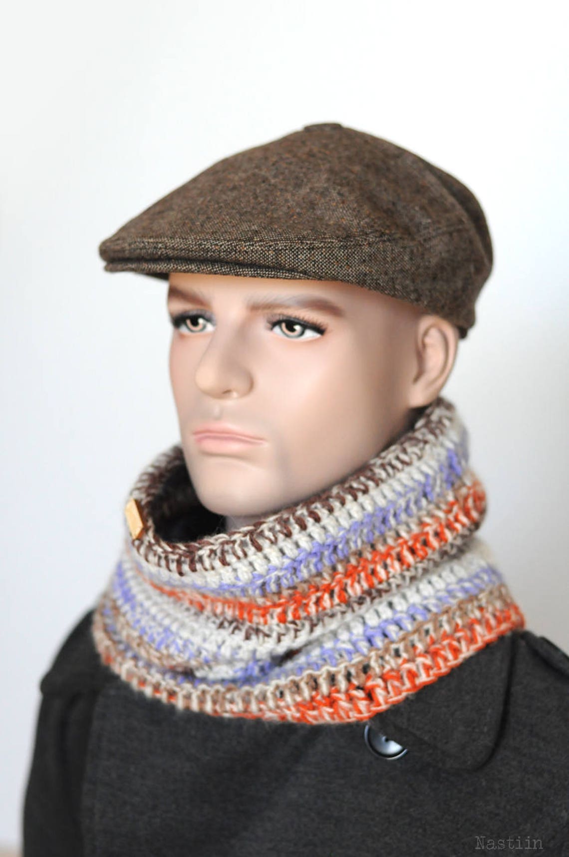 Mens Newsboy Cap Womens Newsboy Hat Brown Drivers Cap Etsy