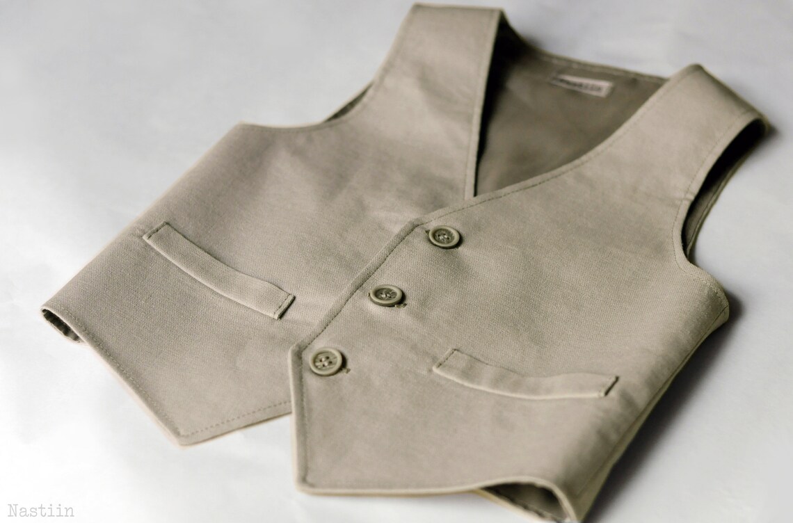 Toddler Boy Vest Light Grey Vest for Boys Vest Baby Boy Vest Etsy