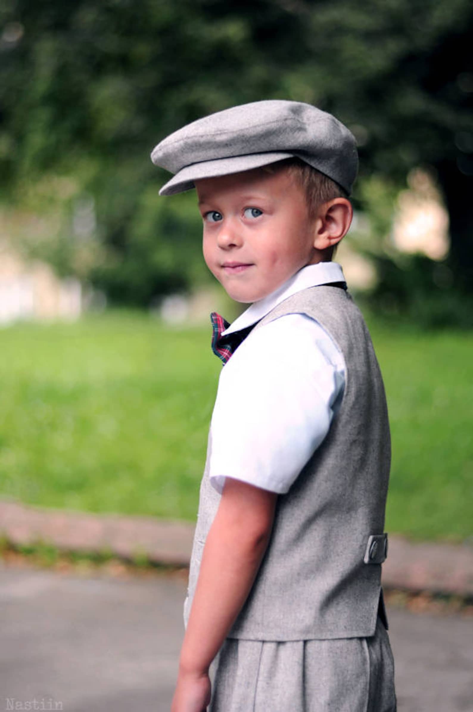 Ring Bearer Outfit Gray Baby Boy Vest Outfit Toddler Wedding Etsy