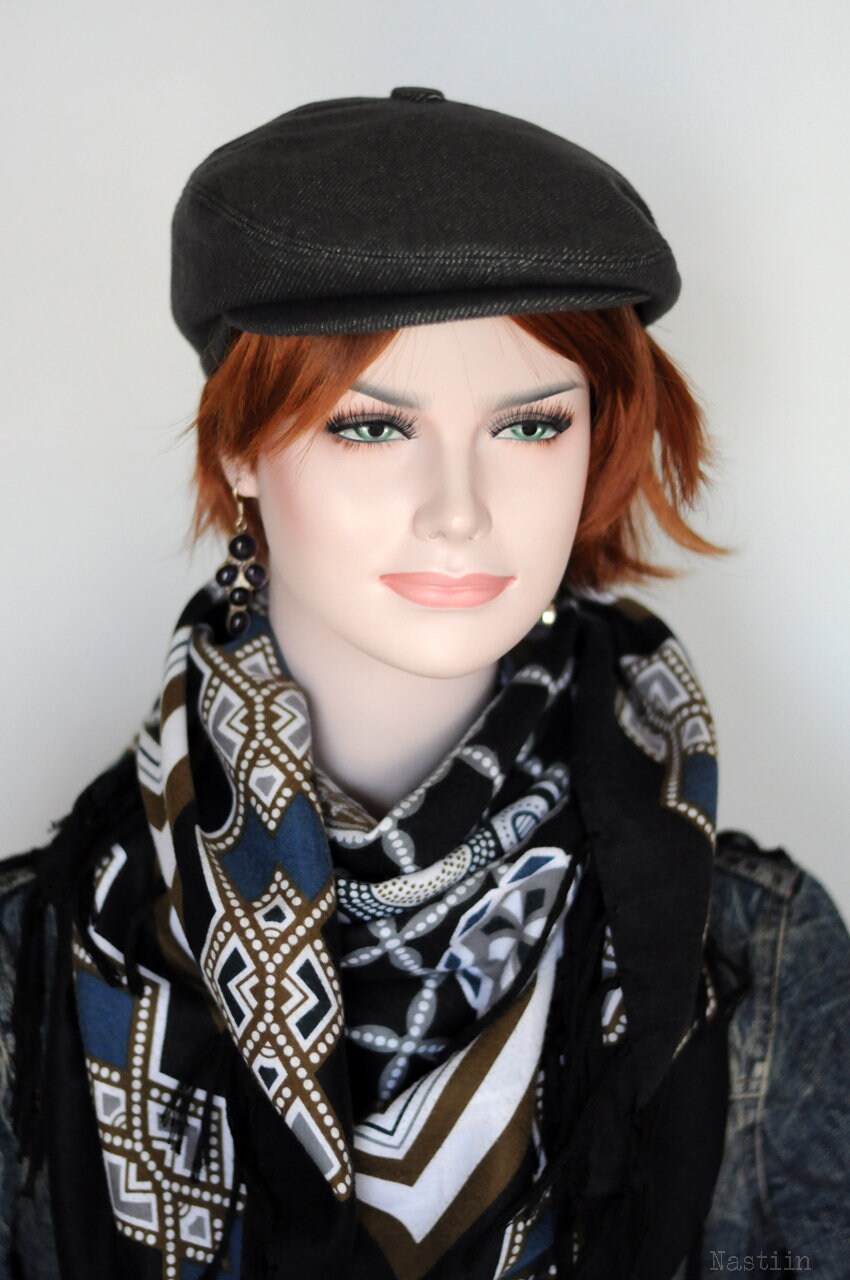 Grey Flat Hat Men Newsboy Cap Newspaper Boy Hat Women Blue Hat Etsy