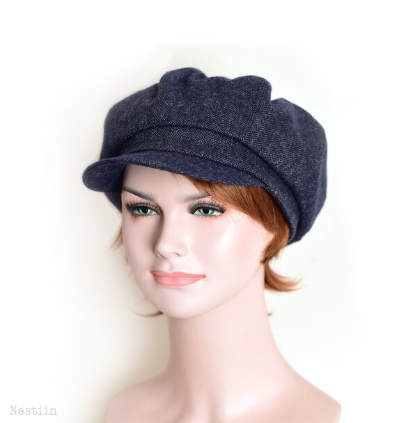 Navy Herringbone Hat Womens Newsboy Cap Mens Newsboy Hat Etsy Navy Herringbone Hat Womens Newsboy Cap Mens Newsboy Hat Etsy
