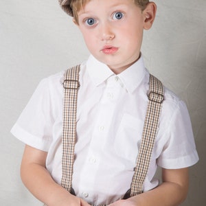 Toddler Boy Outfit Beige Baby Boy Newsboy Hat Tartan Bow Tie - Etsy