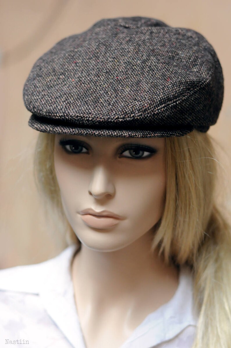 Womens Newsboy Hat Brown Tweed Hat Men Newsboy Cap Wool Hat Etsy Israel