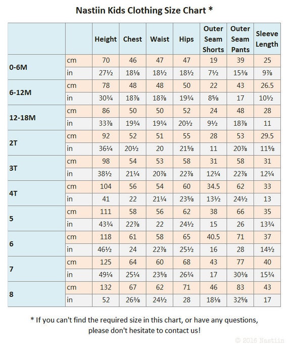 Crochet Poncho Size Chart