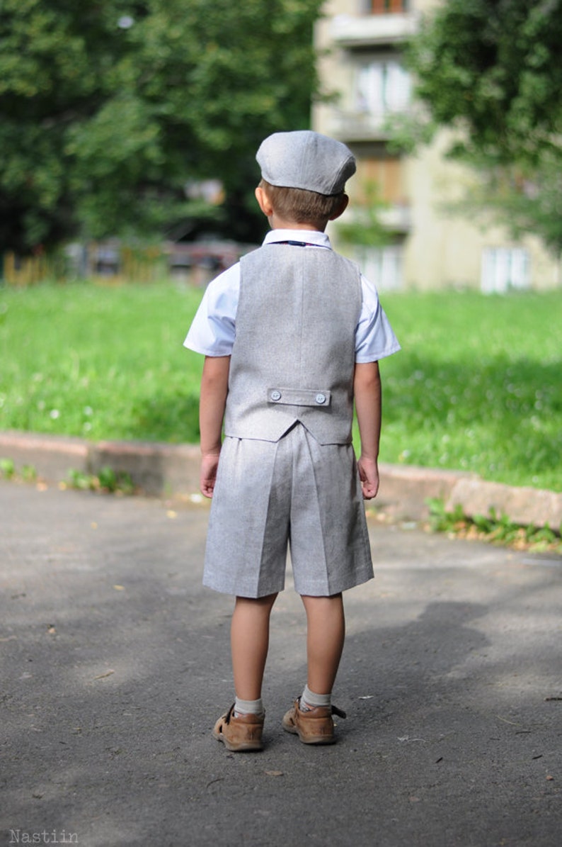 Toddler Boy Vest Light Grey Vest for Boys Vest Baby Boy Vest Etsy