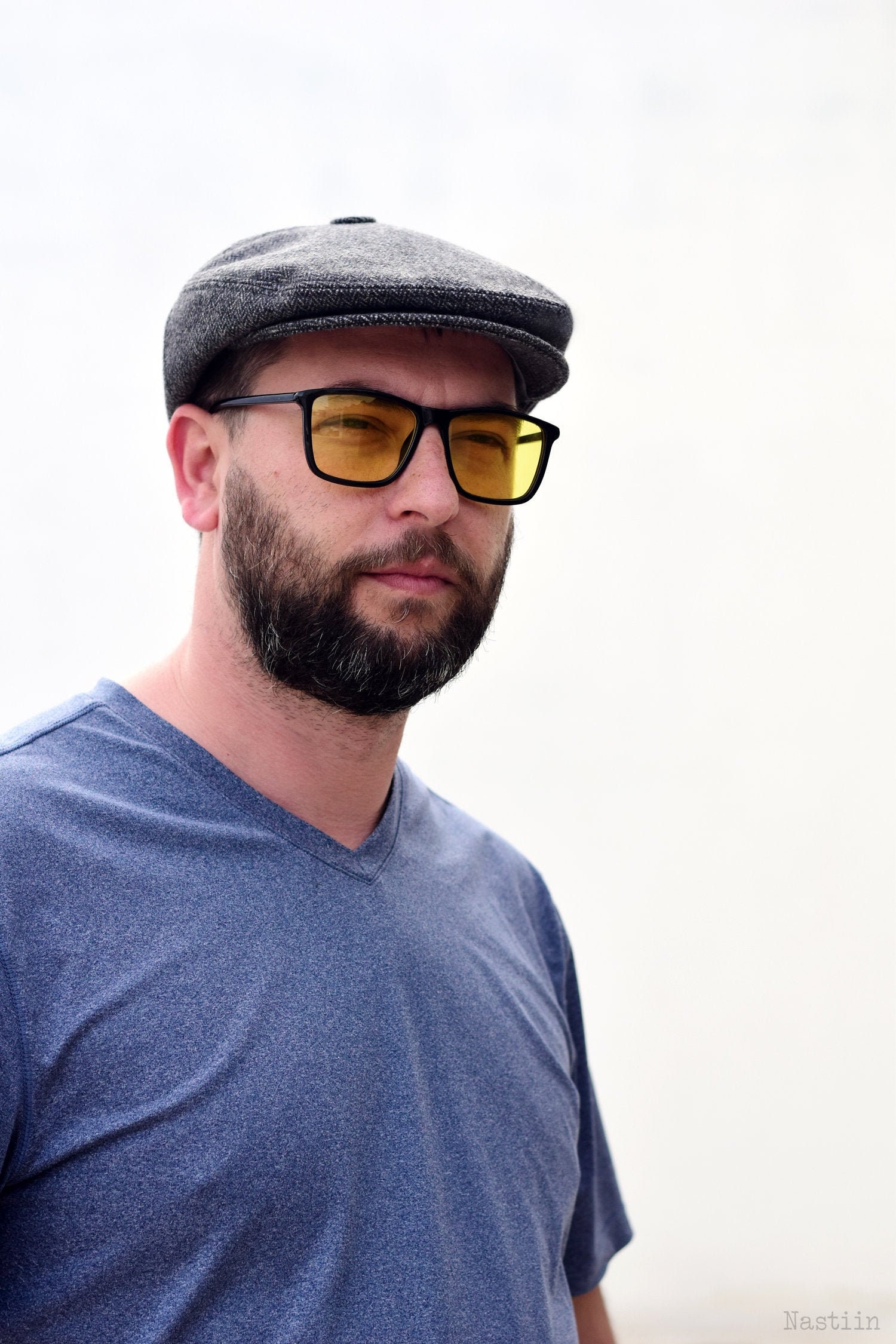 Gray Newsboy Cap Mens Newsboy Hat Mens 