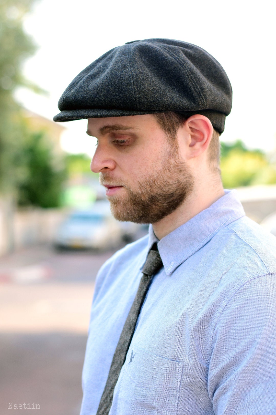 Khaki Newsboy Hat Wool Newsboy Cap Womens Paperboy Hat Mens Newspaper