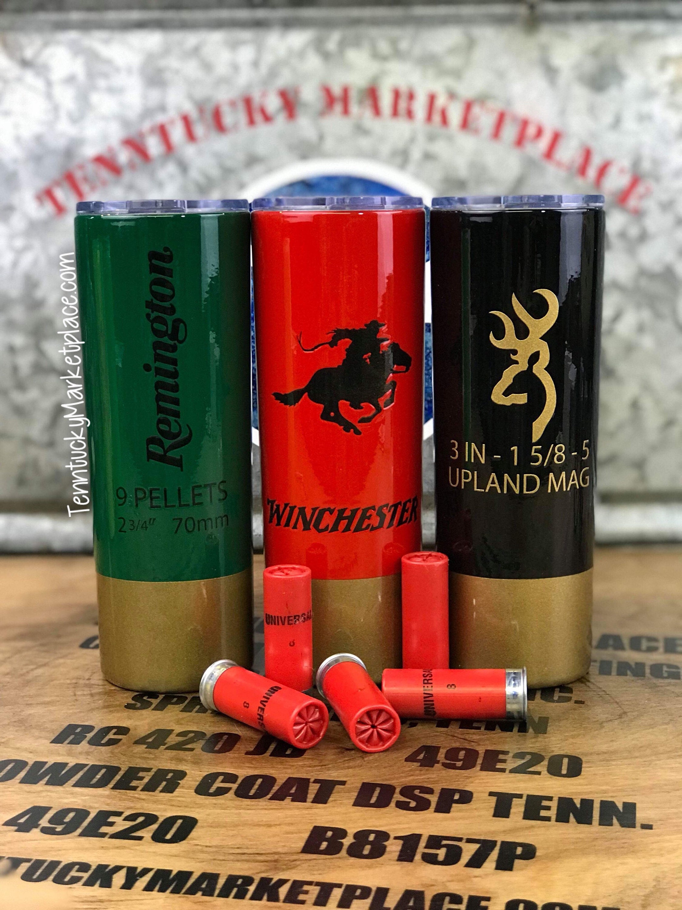 Shotgun Shell Slim 20 oz. Cup Custom Powder Coated Skinny