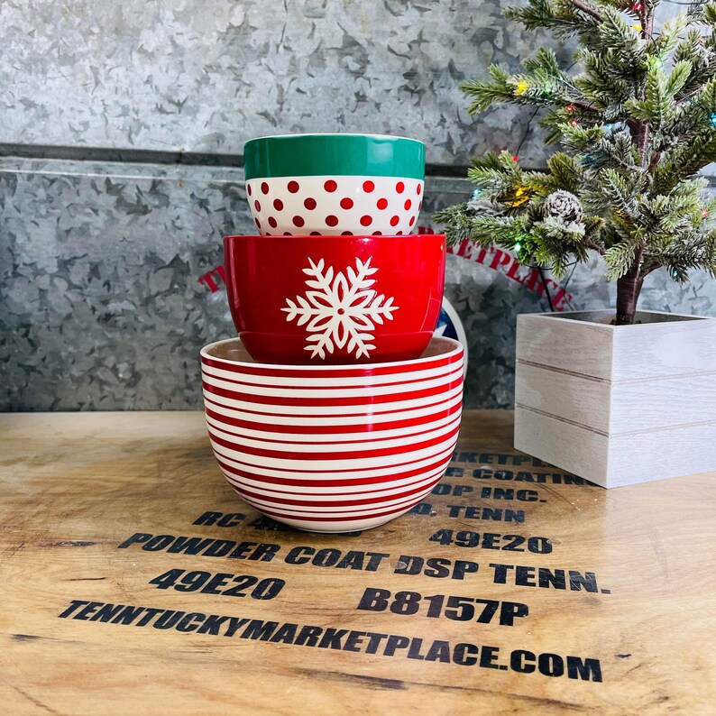 Wooden Mixing Bowl Risers for Walmart Christmas Mixing Bowls Etsy