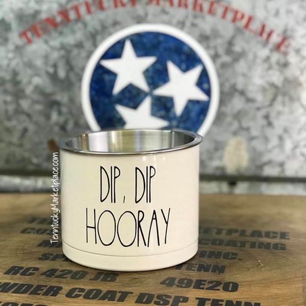 Chip and Dip Bowl |  Rae DunnInsulated DIP CHILLER | Farmhouse Kitchen | Bridal Shower Gift | Salsa Bowl | Custom Powder Coated, No stickers