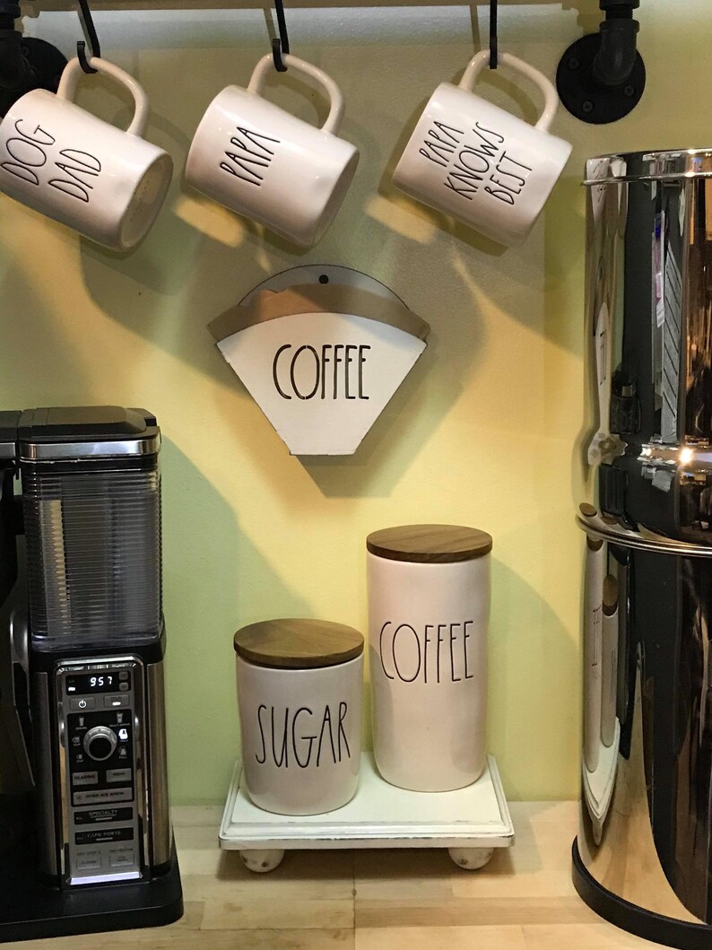 Rae Dunn Inspired WallMount Coffee Filter Holder Vintage Etsy