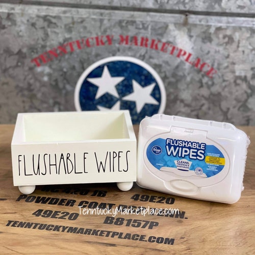 Rae Dunn Inspired Flushable Wipe Holder INCLUDES Refillable Etsy