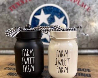 Farm Sweet Farm MINI CANISTERS | Tiered Tray Decor | Kitchen Decor | Pairs Perfectly With Rae Dunn | great addition to your decor