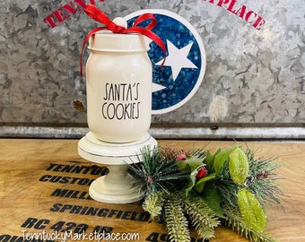 SANTA’S COOKIES Mini Canister | Tiered Tray Decor | Christmas Decor | Rae Dunn Inspired | great addition to your decor