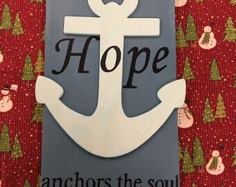 Hope anchors the soul painted canvas