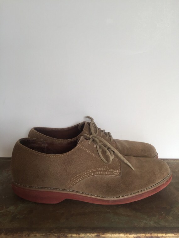 tan suede oxfords