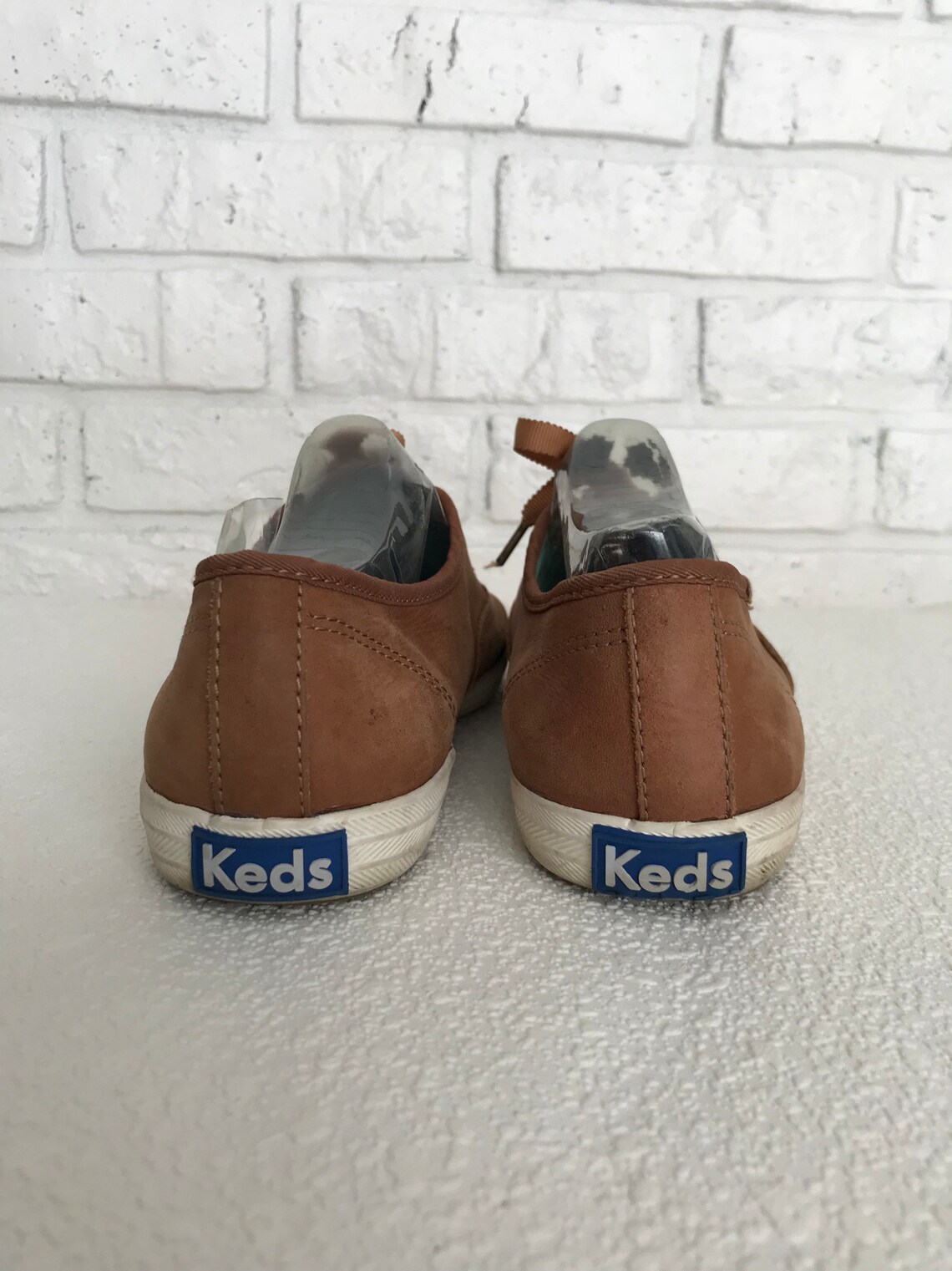 Vintage Women's Size 8 Brown Leather Keds Etsy