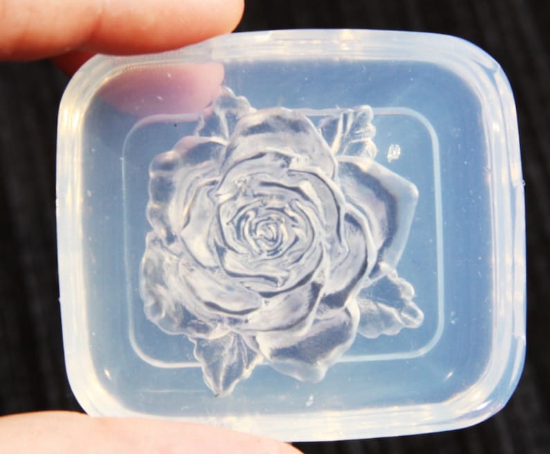 Clear silicone rose flower mold.For stud earrings,bracelet,pendant,Scrapbooking for phoneweddingcraft.1pc .Free USA shipping. 8-03
