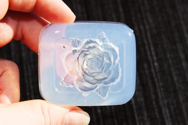 Clear silicone rose flower mold.For stud earrings,bracelet,pendant,Scrapbooking for phoneweddingcraft.1pc .Free USA shipping. 8-03