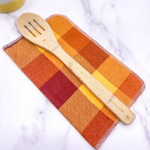 Paperless Towels, Autumn Plaid, Zero Waste Kitchen Cloths, Reusable Cloth paper towel Replacements, Sustainable gift, Large Cloth Wipes