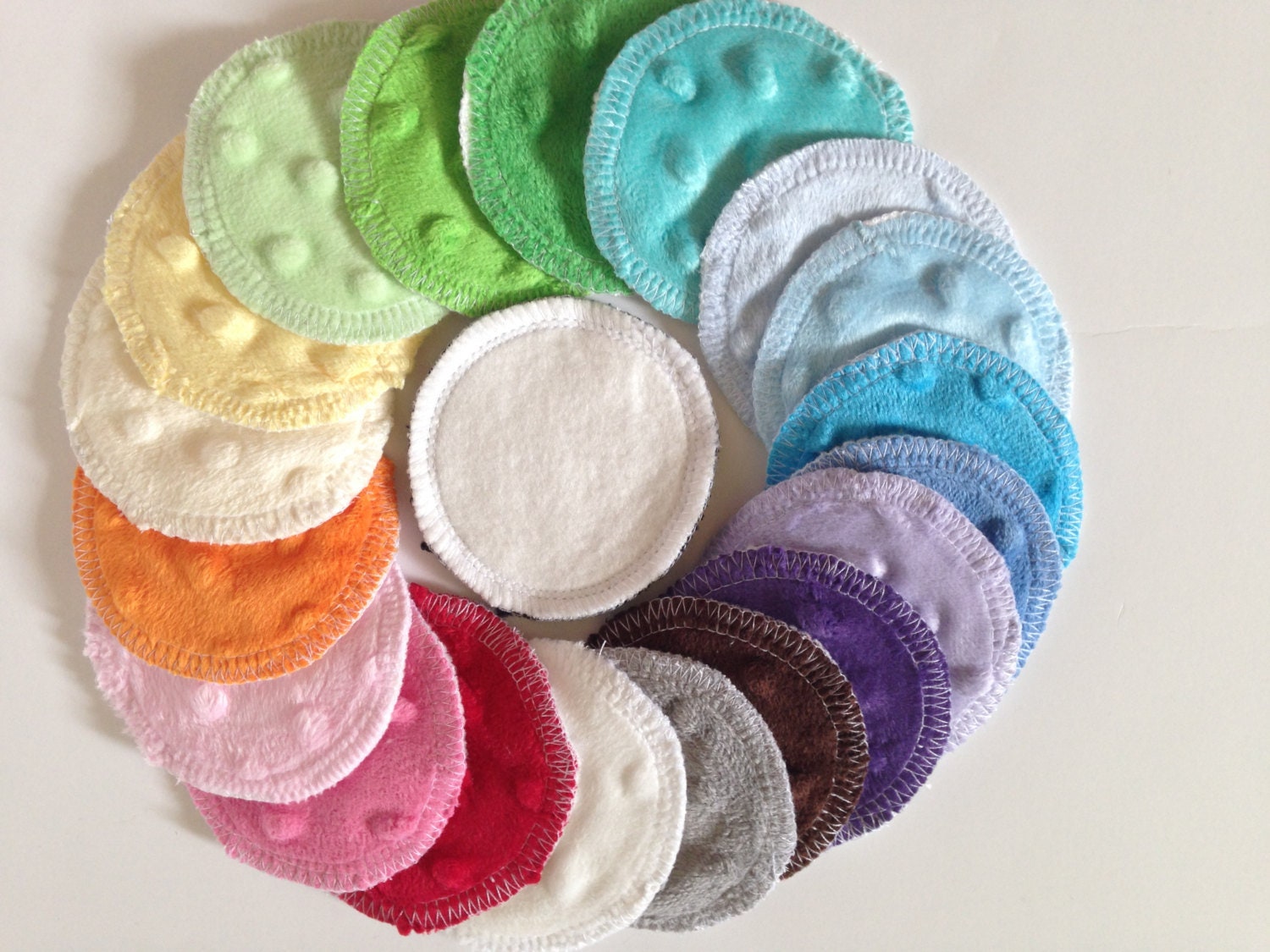 Organic Bamboo Rounds Makeup Removers Pads Rainbow Facial Etsy
