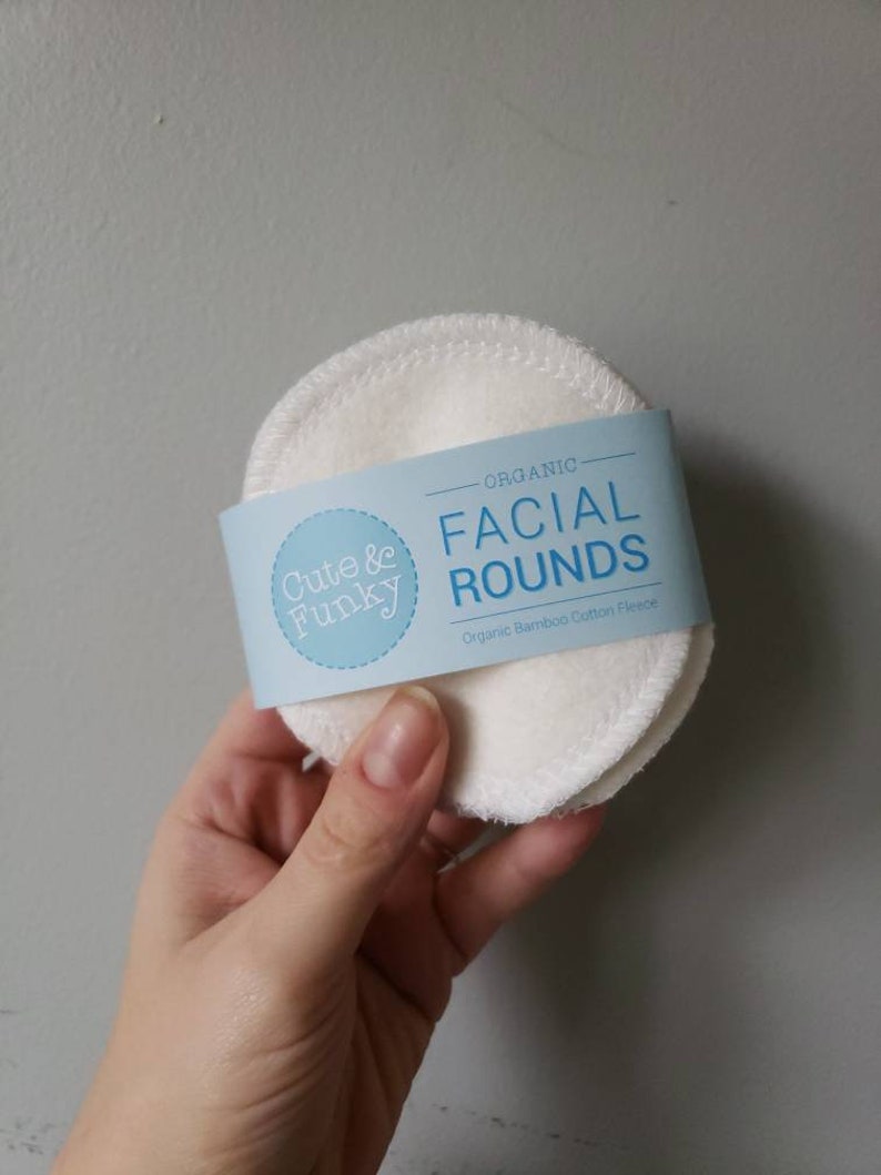 Reusable Cotton Rounds 10 Washable Organic Bamboo Makeup Remover Facial Toner Pads