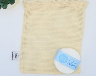 Mesh Wash Bag-  Organic Cotton for Reusable Cotton Rounds and Nursing Pads