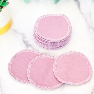 Reusable Facial Pads, Dusty Rose, 20 Eco-Friendly Makeup Removers, Reusable Cotton Toner Applicator Pads, Cotton Rounds, Facial Rounds