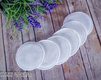 Organic Reusable Face Pads, Set of 6, Washable Makeup Removers