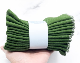 Paperless Paper Towels- Hunter Green- Reusable Cloth Towels- pick your set