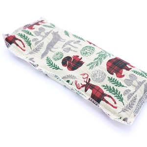Microwaveable Hot Cold Packs, Joint Soothing Relief Wrap, Migraine Heat Wrap with Organic Flax and Rice, Bed Warmer