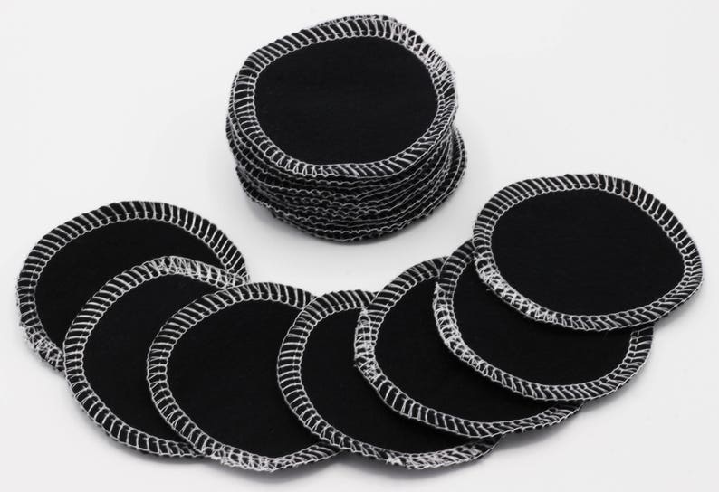 Reusable Cotton Rounds 20 Black Makeup Removers Washable Etsy