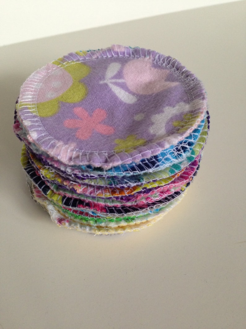Reusable Cotton Rounds, 40 Random Prints, Minky Washable Makeup ...