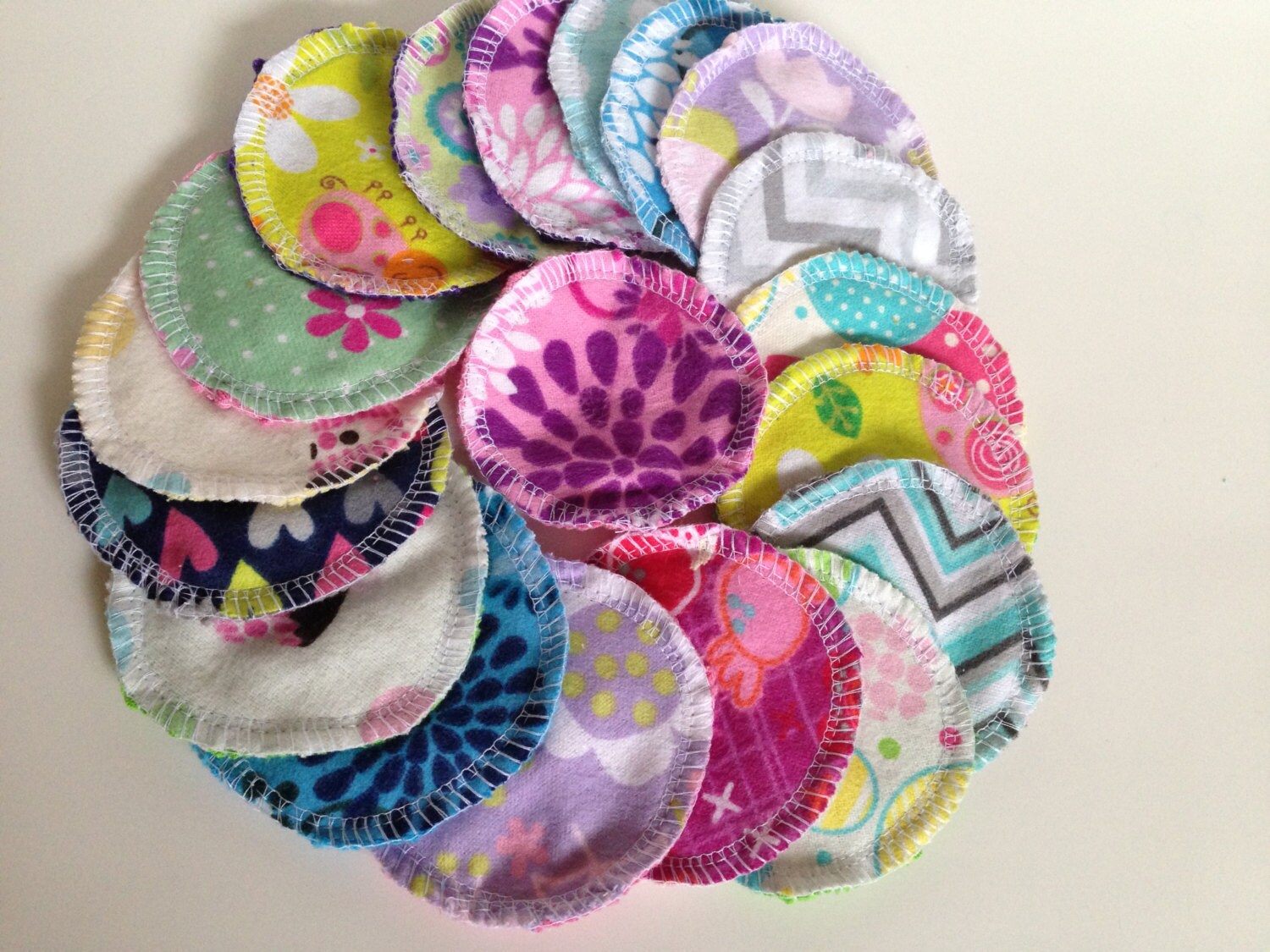 Reusable Cotton Rounds, 40 Random Prints, Minky Washable Makeup ...