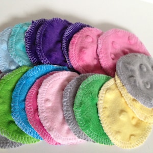 Reusable Cotton Rounds, 30 Random Prints, Minky Washable Makeup Removers,Facial Rounds, Toner Applicators, Facial Cleansing Rounds