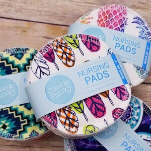 Reusable Nursing Pads, 6 pairs 12 pads, Washable Breast Pads with PUL image 2