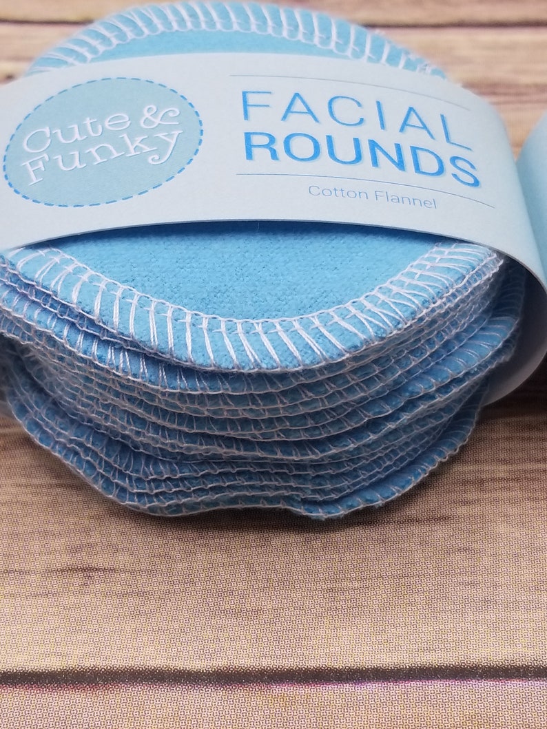 Reusable Toner Pads Set of 20 Aqua Blue Makeup Wipes Cotton Etsy