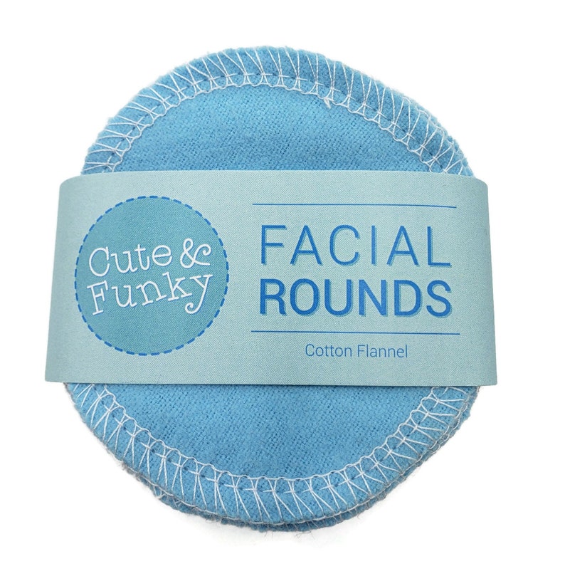 Reusable Toner Pads Set of 20 Aqua Blue Makeup Wipes Cotton Etsy