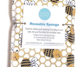 Reusable Unsponge Zero Waste Kitchen Washable Cloth Sponge
